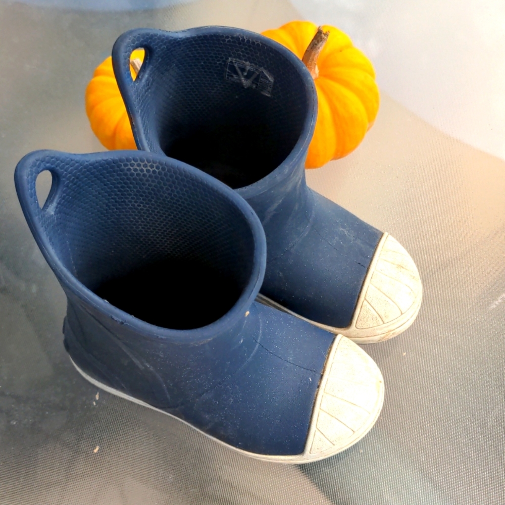 Crocs Blue Rain Boots Kids Sz 8 Toddler Boys